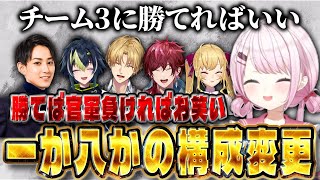 【KZHCUPinLoL】チーム3に勝つために構成変更を試みるらいじん士官学校附属幼稚園つよい組【にじさんじ/椎名唯華/鷹宮リオン/エクスア