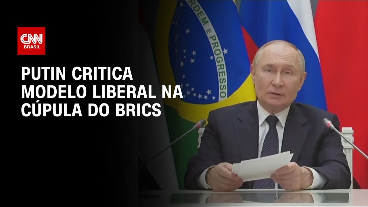 Em mensagem gravada Putin pede mais cooperação entre países do Brics | AGORA CNN