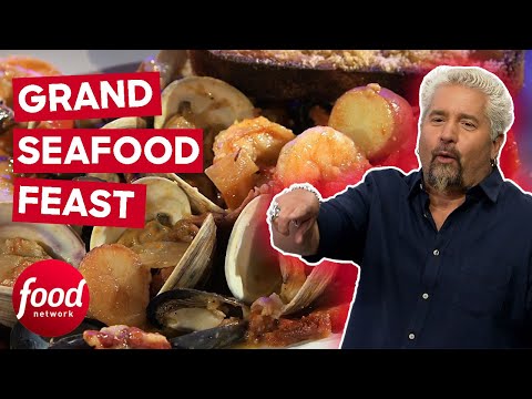 Guy Fieri ADORES These Special Shellfish Feasts! | Guy's Grocery Games