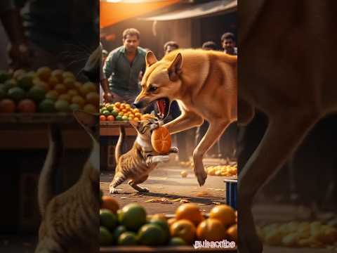 Angri dog and sweet cat #viral #cartoon#trending#ytshots#viralvideo
