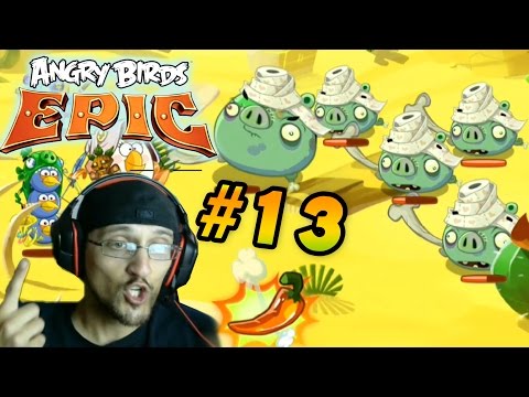 Lets Play Angry Birds EPIC Part 13: Mummy vs. Duddy! Desert Island: Pig Castle (Face Cam Commentary) - UCC-RHF_77zQdKcA75hr5oTQ