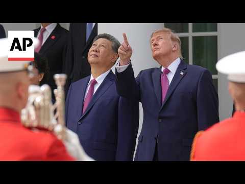 Trump welcomes Xi Jinping to the White House with a military review