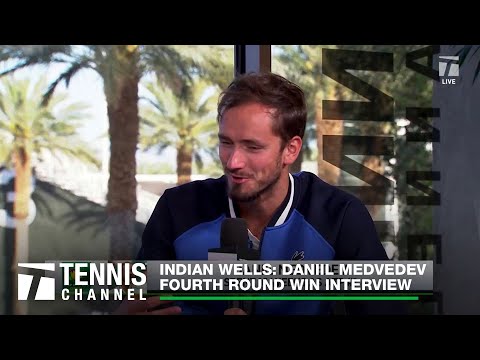 Daniil Medvedev at the Tennis Channel Desk | Indian Wells 4R Win