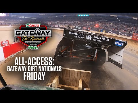 Behind The Pyro, Engine Heat &amp; Fence Repair | All-Access Friday At The Gateway Dirt Nationals - dirt track racing video image