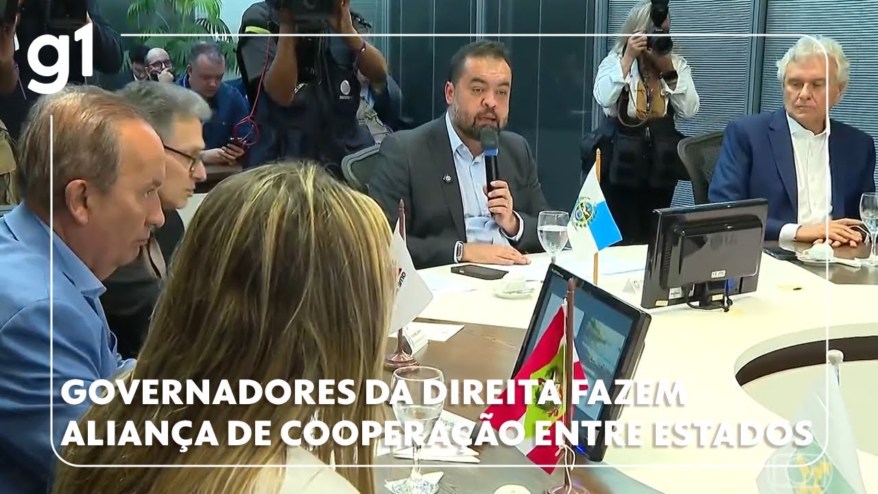 Governadores da direita anunciam plano de colaboração entre estados que não inclui governo federal  TV Online Governadores da direita anunciam plano de colaboração entre estados que não inclui governo federal
