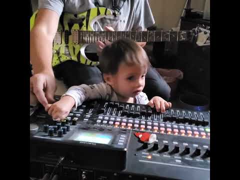 Daddy's little studio engineer #dad&son #musiclover #werock