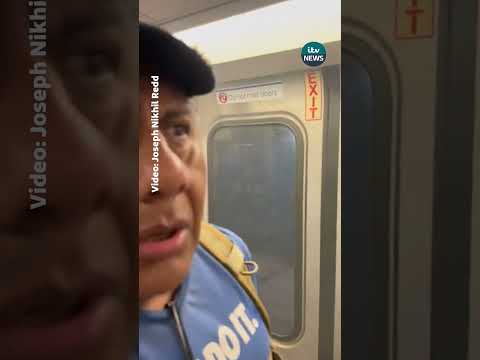 "Open the door”: Passengers flee train engulfed by flames in Jersey City | ITV News