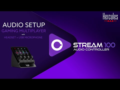 How to set up my audio controller for multi game streaming with USB mic | STREAM 100 | HERCULES