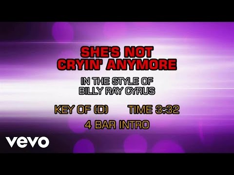 Billy Ray Cyrus - She's Not Crying Anymore (Karaoke) - UCQHthJbbEt6osR39NsST13g