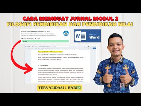 Cara Membuat Jurnal Filosofi Pendidikan dan Pendidikan Nilai PPG 2025 Modul 2 Tervalidasi