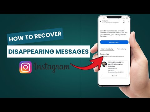 How to recover disappearing messages on instagram?