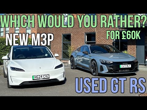 New 2024 Tesla Model 3 Performance V Used Audi E-Tron GT RS Carbon Vorsprung - Which would you buy?