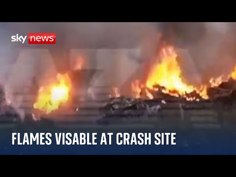 Wagner boss: Flames visible at Russian jet crash site