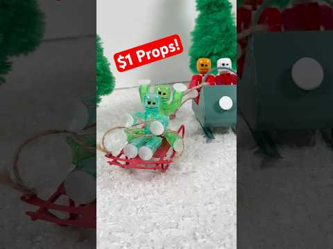 These Stikbot Scale Props cost only ONE DOLLAR! 💵 | #stikbot #winter #christmas