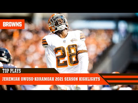 Jeremiah Owusu-Koramoah highlights from the 2021 NFL season video clip