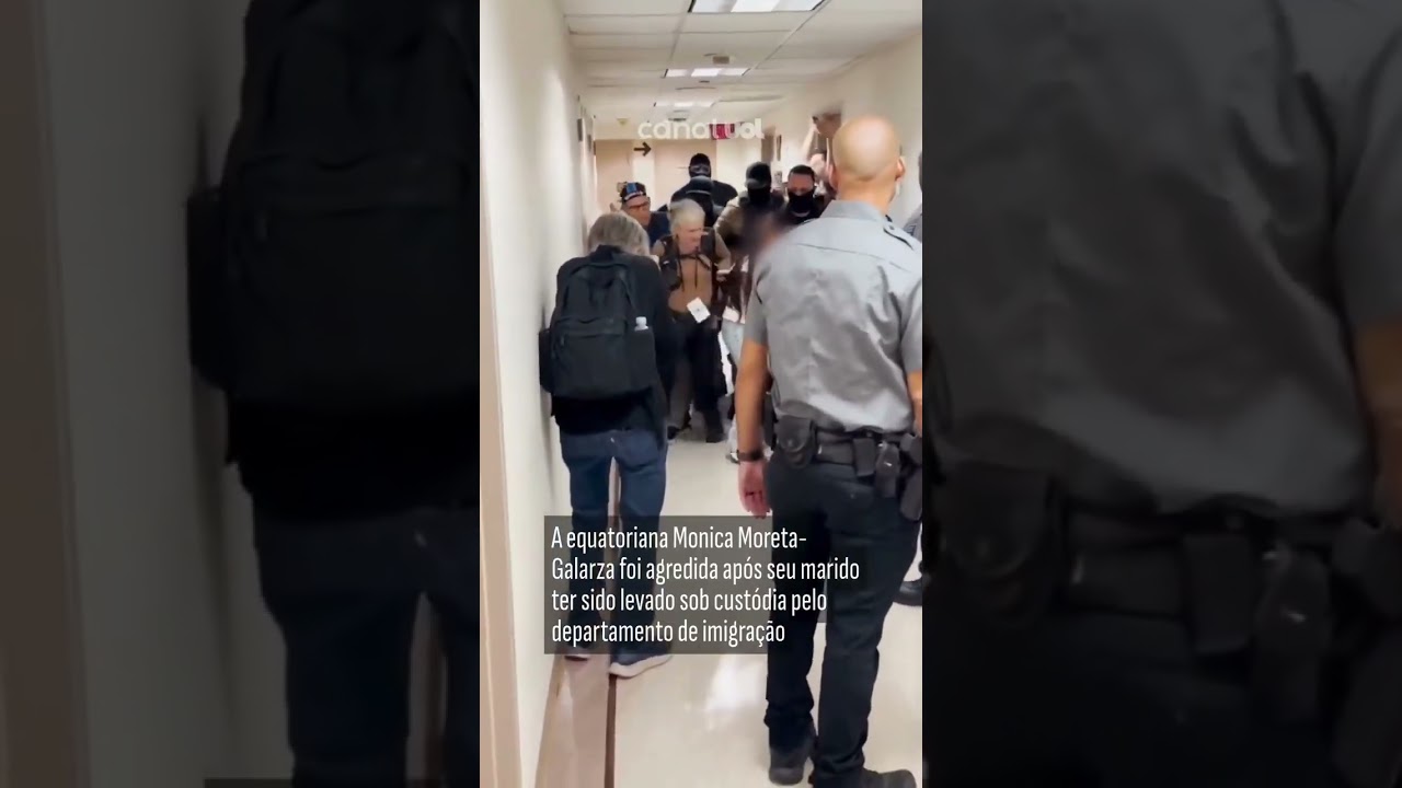 Agente de imigração dos EUA agride mulher equatoriana na frente dos filhos veja vídeo