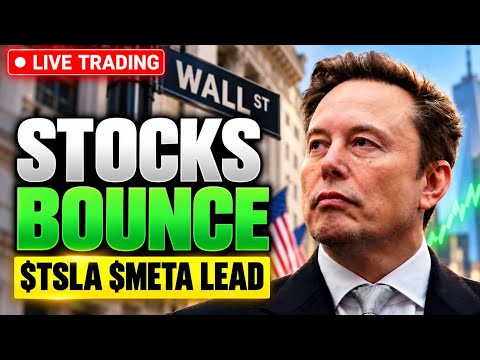 Stock Market Bounce? $TSLA $META Gap Up, Oil Slows Down | Live Trading Stock Market Today