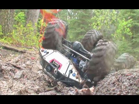 RC ADVENTURES - Axial SCX10 Honcho - ON FIRE - Rolls Over a Land Mine - UCxcjVHL-2o3D6Q9esu05a1Q