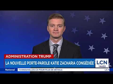 Un haut responsable américain confirme le départ de la porte-parole de Trump, Katie Zacharia