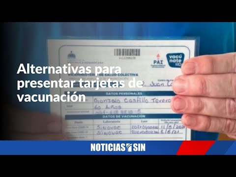 Alternativas para presentar tarjetas de vacunación