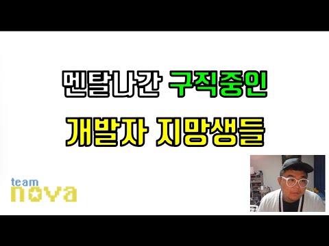 멘탈나간 구직자 개발자지망생들