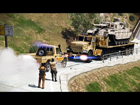 فزعة راعي الشاص لي العسكري في سحب الشاحنة العسكرية لكن الصدمة !! | فلم قراند 5