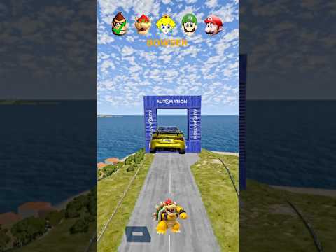 Mario Character's on fire 🔥 #mario #beamngdrive #shorts