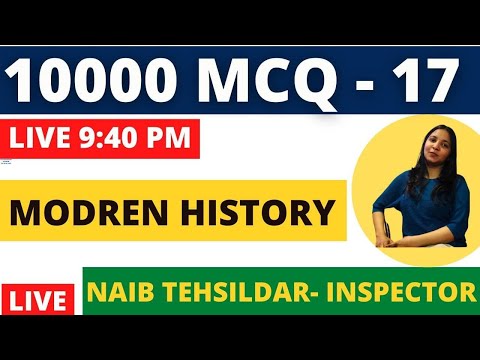 MODERN HISTORY MCQS SESSION CLASS- 17 || LIVE  9.30 PM  #PPSC_COOPERATIVE_INSPECTOR | NAIB TEHSILDAR