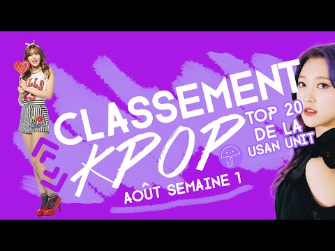 Vidéo TOP 20 CLASSEMENT KPOP  Août 2021 Semaine 1
