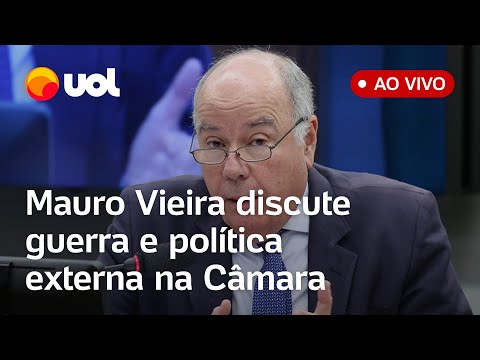 Mauro Vieira fala ao vivo na Câmara sobre guerras, política externa, Brasil no G20 e outras pautas