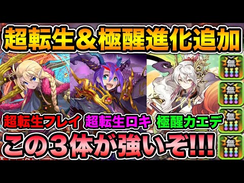 超転生＆極醒進化追加！カエデが無効貫通４持ち！ロキとフレイは実質スキブ6の強リーダーに！【スー☆パズドラ】