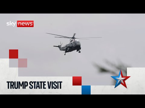 Trump travels from London to Windsor on Marine One
