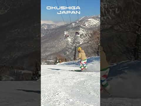 絶景ゲレンデを高3女子が滑る　OKUSHIGA JAPAN #Shorts #skiing #japow #comeagain #mflo #mflow #japantravel