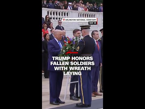Trump visits Arlington National Cemetery on Memorial Day