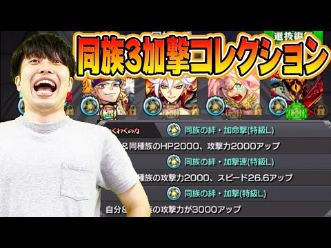 【モンスト】変態やり込みプレイヤー宮坊の わくわくの実同族3加撃特Lコレクション！