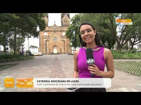 Queda de pedras em Catedral de Lages | Segurança | SCC Meio-Dia