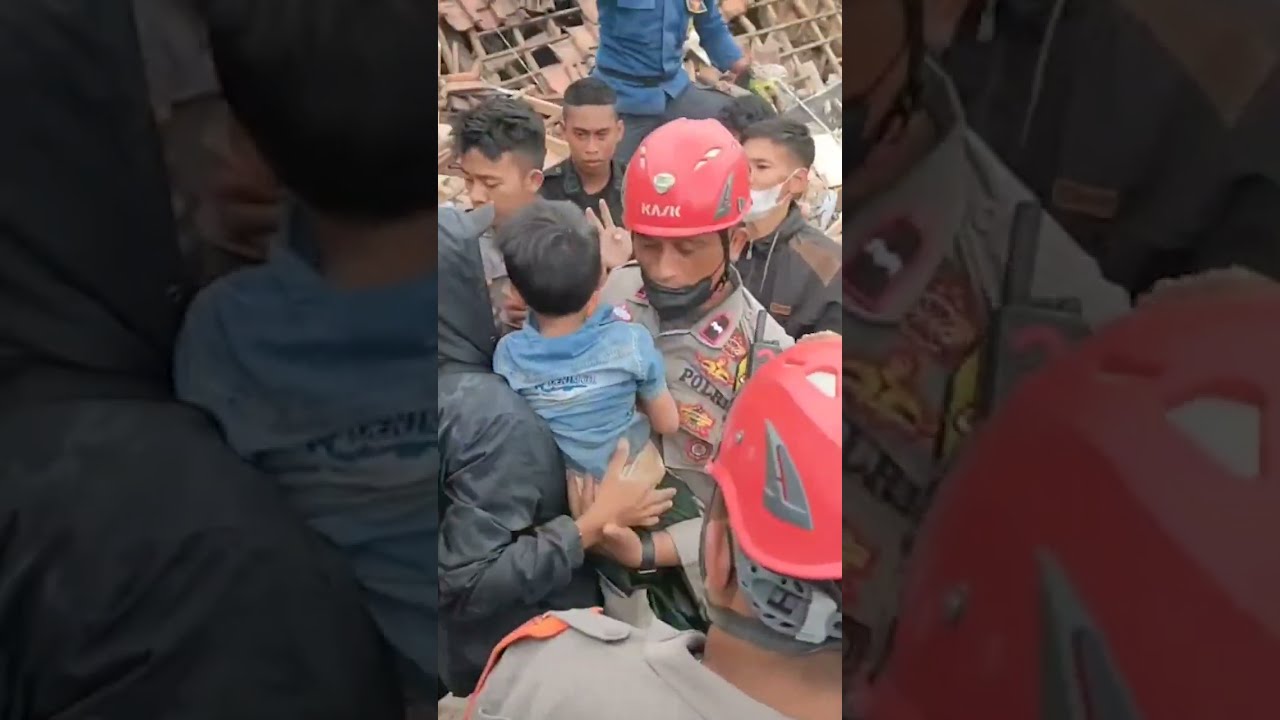 WATCH: 5 year-old boy rescued after 3 days in rubble from Indonesia earthquake #shorts | NY Post