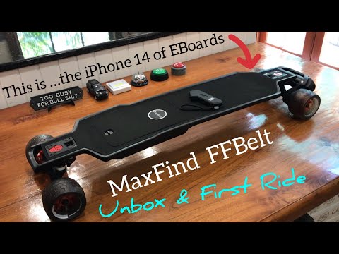 MaxFind FFBelt - the iPhone 14 of EBoards - Unbox & First Ride - Andrew Penman Reviews Vlog No. 202
