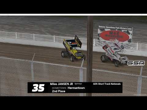 American Dirt Series 360 Sprint Cars @ Volusia Speedway Park - dirt track racing video image