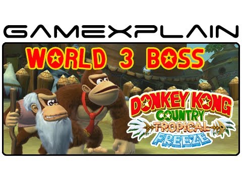 Donkey Kong Country: Tropical Freeze - World 3 Boss Fight Playthrough (Japanese Version) - UCfAPTv1LgeEWevG8X_6PUOQ