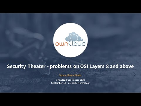 The problems on OSI Layers 8 and above - ownCloud conference 2018