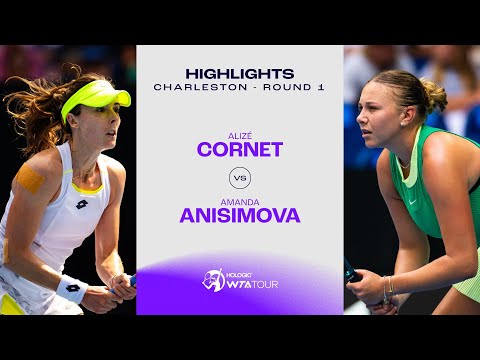 Alizé Cornet vs. Amanda Anisimova | 2024 Charleston Round 1 | WTA Match Highlights