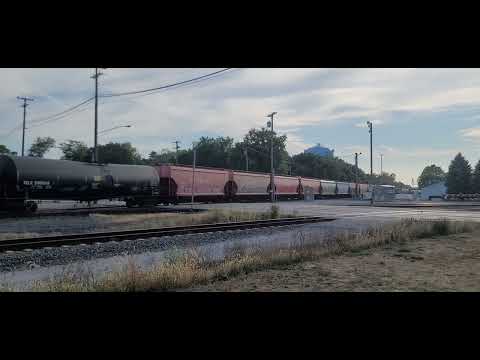 3 sd40s pullin an eastbound potash train