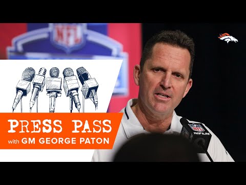 'It's a good draft from top to bottom': GM George Paton speaks to the media at the NFL Combine video clip