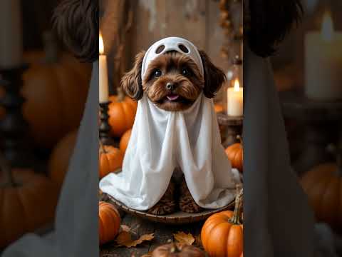 🎃 Triple Trouble! 3 Palm-Sized Maltipoo Puppies Bring Scary-Level Cuteness This Halloween 👻🐶✨ #ai