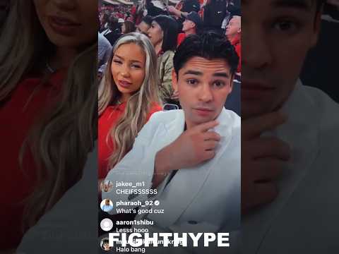 Ryan garcia watches chiefs beat 49ers with new girl at super bowl 58