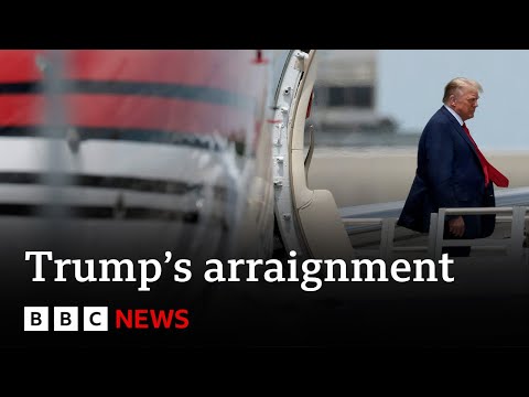 Donald Trump arrives in Florida ahead of court appearance - BBC News
