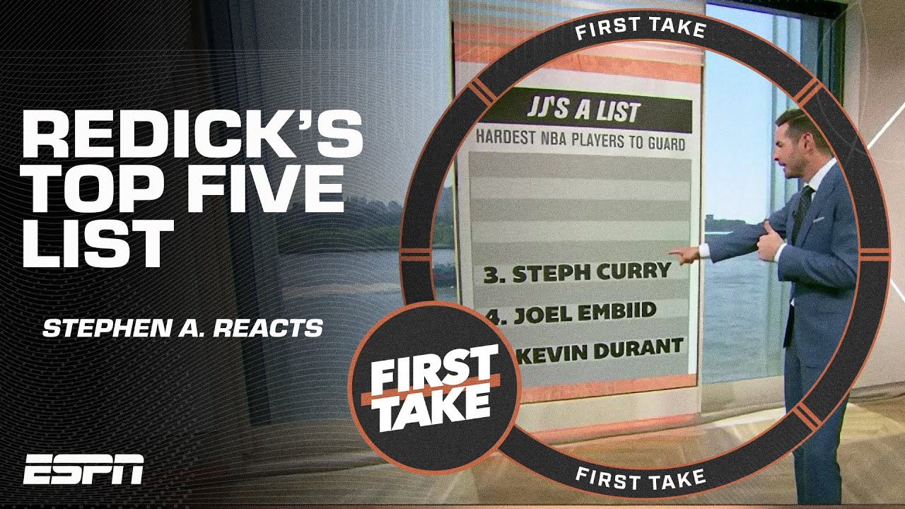 ‘OH PLEASE’ – Stephen A. reacts to JJ Redick’s Top 🖐️ hardest NBA players to guard 🤦‍♂️ | First Take