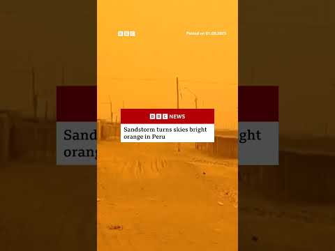 Skies across Peru turn orange after sandstorm. #Peru #Sandstorm #BBCNews