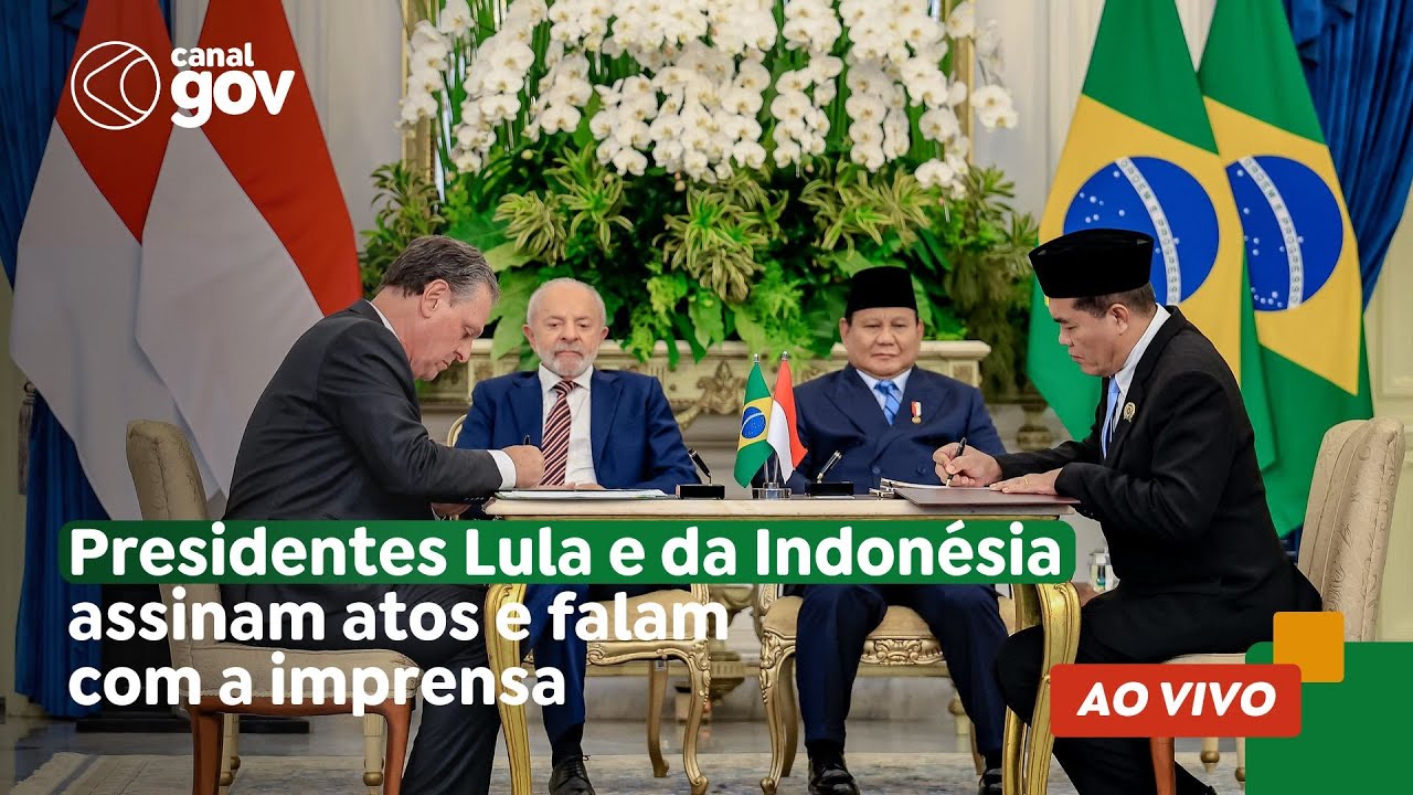 🔴 Presidentes Lula e da Indonésia falam com a imprensa
